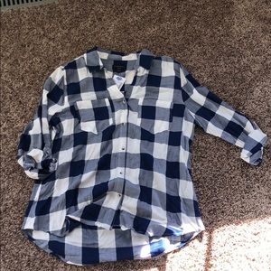 Tinsel Plaid Button Down - NWT